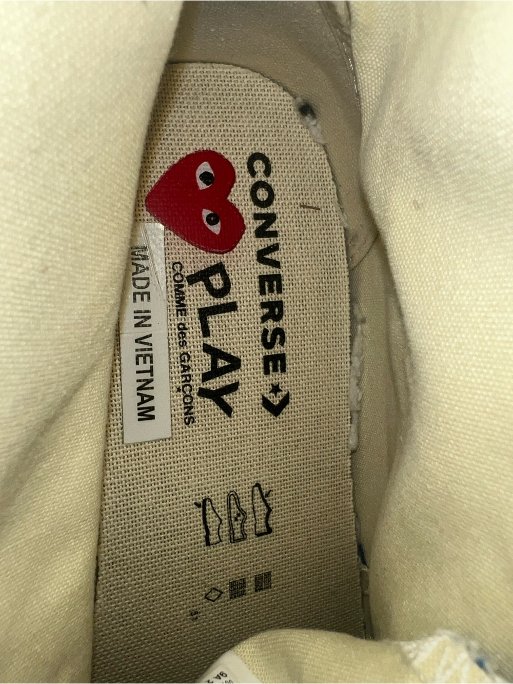 Converse x comme Des garcons PLAY chuck 70 high sneakers - Picture 4 of 6
